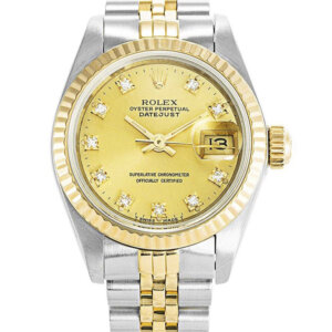Rolex Datejust 26 mm Esfera dorada 69173-2