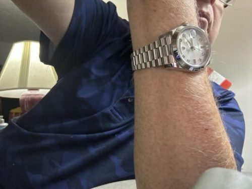 Replica Rolex Day-Date II 40mm Silver Dial 218239 photo review