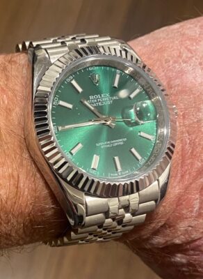 Replica Rolex Datejust 41mm Green Dial 126334 Jubilee photo review
