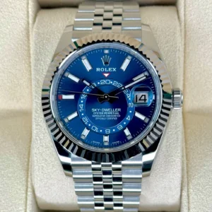 Superclone Rolex Sky-Dweller 42 mm Bright blue Dial 336934 Jubilee