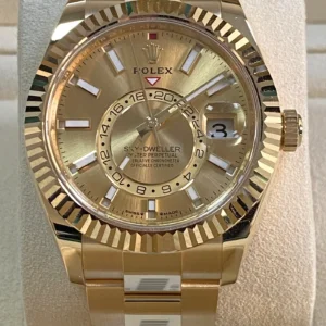 Superclone Rolex Sky-Dweller 42 mm Champagne Dial 336938