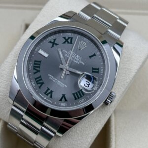 Superclone Rolex Datejust 41mm Cadran Rhodium 126300 “Wimbledon” Oyster
