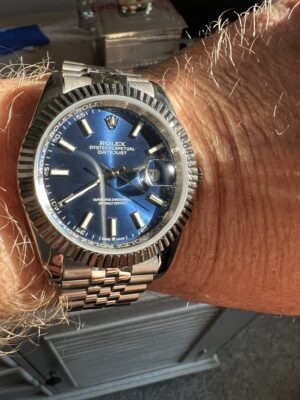 Replica Rolex Datejust 41mm Blue Dial 126334 Jubilee photo review