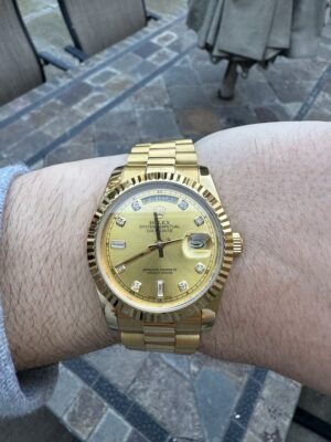 Replica Rolex Day-Date 36mm Gold Dial 118238 photo review