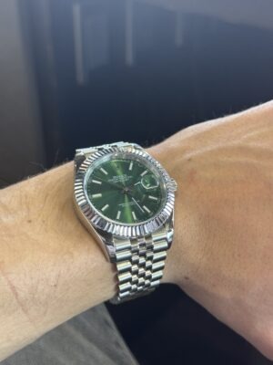 Replica Rolex Datejust 41mm Green Dial 126334 Jubilee photo review