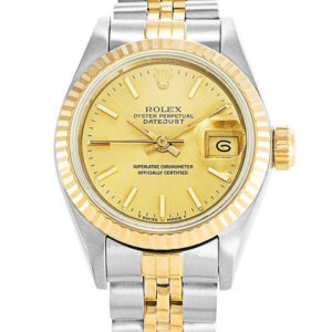 Rolex Datejust 26 mm, esfera dorada, 69173