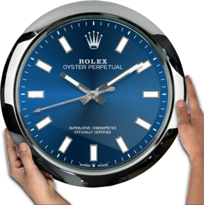 Replica ROLEX WALL CLOCK – OYSTER PERPETUAL BLUE photo review