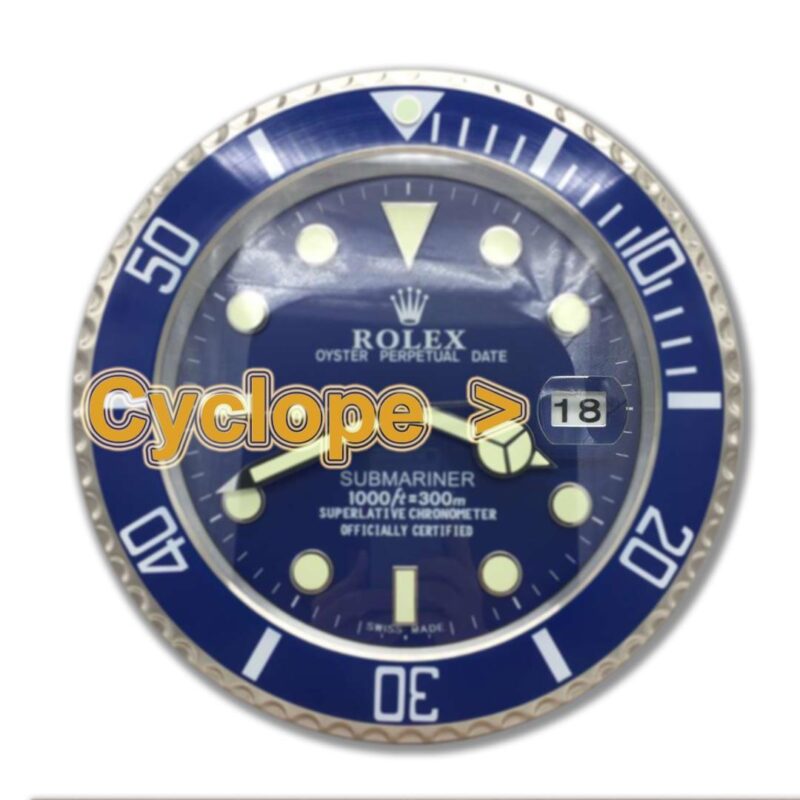 Montre réplique – ROLEX WALL CLOCK SUBMARINER VIVID cadran bleu