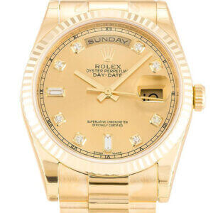Rolex Day-Date 36 mm gouden wijzerplaat 118238