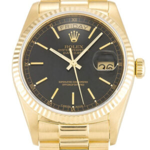 Rolex Day-Date 36 mm zwarte wijzerplaat 18038