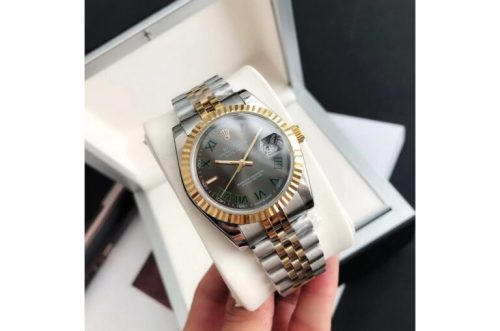 Replica Rolex Datejust 36/28mm RG/SS Jub Grey/Rmn photo review