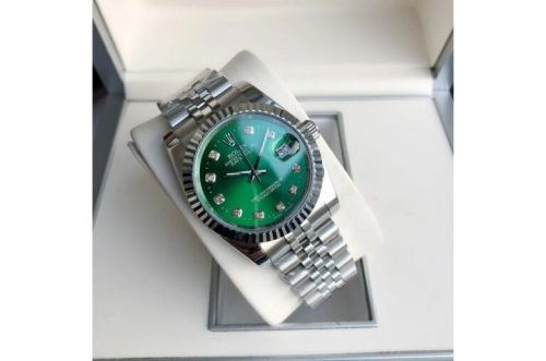 Replica Rolex Datejust 36/28mm SS/SS Jub Green/Dia photo review