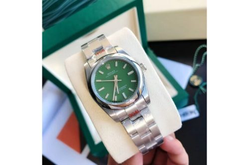 Replica Rolex Oyster Perpetual 31/41mm SS/SS Green/Stk photo review