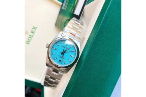 Replica Rolex Oyster Perpetual 31/41mm SS/SS Tiffany Blue/Stk photo review