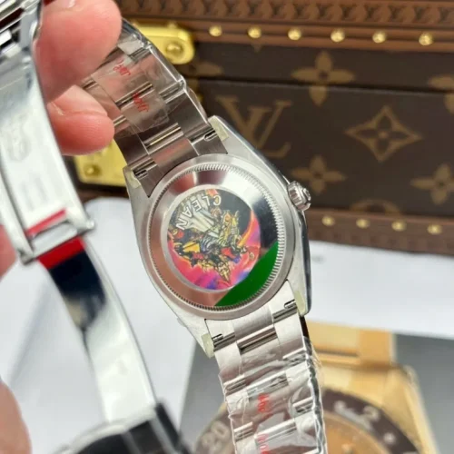 Replica Rolex Oyster Perpetual 41mm Yellow Dial 124300 photo review