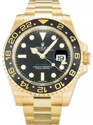 Replica Rolex GMT-Master II 40mm Black Dial 116718 photo review