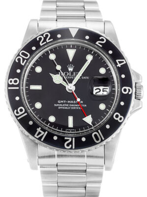 Replica Rolex GMT-Master 40mm Black Dial 16750 photo review