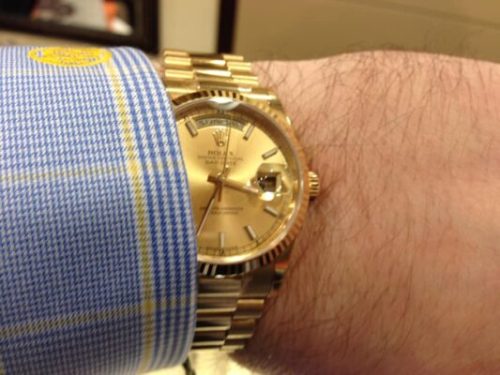 Replica Rolex Day-Date II 40mm Ivory Dial 218238 photo review