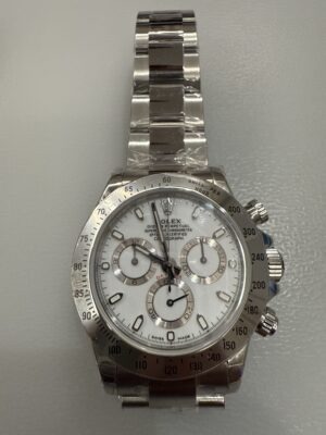 Replica Rolex Daytona 40mm White Dial 116520 photo review