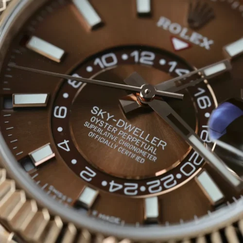 Replica Rolex Sky-Dweller 42mm Chocolate Dial 326935 photo review