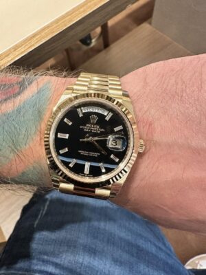 Replica Rolex Day-Date II 40mm Black Dial 218235-2 photo review