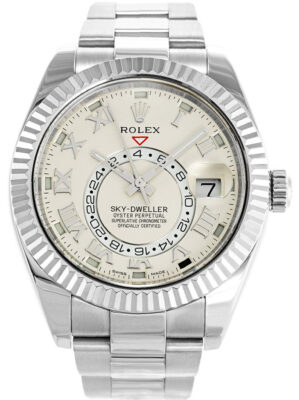 Replica Rolex Sky-Dweller 42mm Silver Dial 326939 photo review