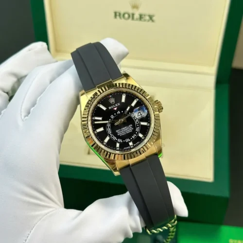 Replica Rolex Sky-Dweller 42mm Black Dial 326238 photo review