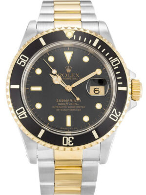 Replica Rolex Submariner 40mm Black Dial 16613 photo review