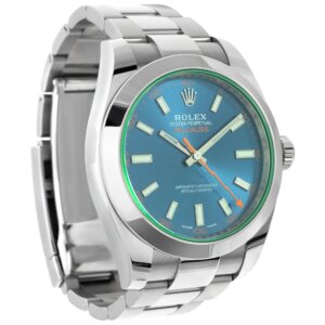 Superclone Rolex Milgauss 40 mm Cadran bleu 116400GV