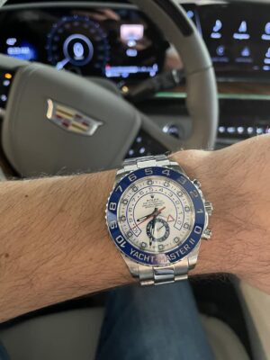 Replica Rolex Yacht-Master 44mm White Dial 116680 photo review