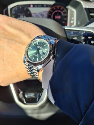 Replica Rolex Datejust 41mm Green Dial 126334 Jubilee photo review
