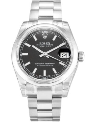 Replica Rolex Lady-Datejust 31mm Black Dial 178240-2 photo review