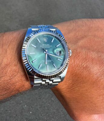 Replica Rolex Datejust 41mm Green Dial 126334 Jubilee photo review