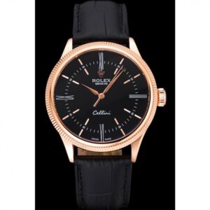 Superclone Rolex Cellini 39mm Zwarte Wijzerplaat 622656
