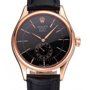 Superclone Rolex Cellini 38mm Zwarte Wijzerplaat REP016792