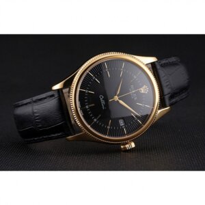 Superclone Rolex Cellini 38mm Black Dial REP016807