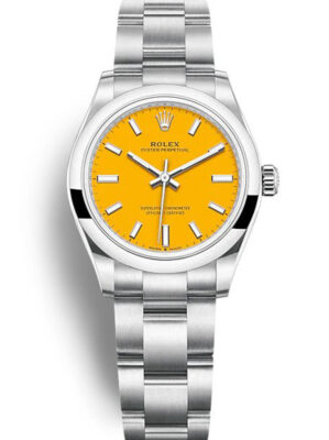 Replica Rolex Oyster Perpetual Lady 31mm Yellow Dial 277200 photo review