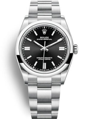 Replica Rolex Oyster Perpetual Lady 36mm Black Dial 126000 photo review
