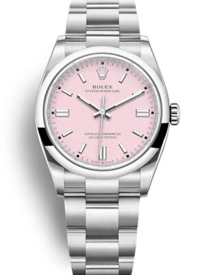 Replica Rolex Oyster Perpetual Lady 36mm Candy Pink Dial 126000 photo review