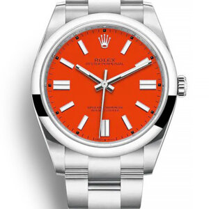 Rolex Oyster Perpetual Lady 36mm Koraalrode Wijzerplaat 126000