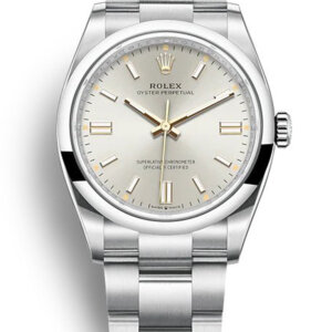 Rolex Oyster Perpetual Lady 36mm Zilveren Wijzerplaat 126000