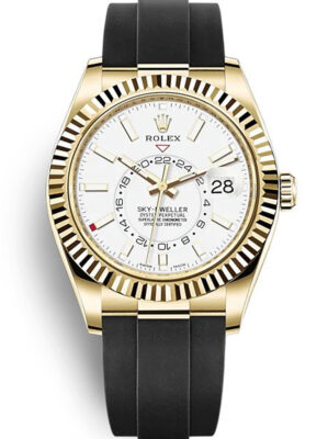 Replica Rolex Sky-Dweller 42mm White Dial 326238 photo review