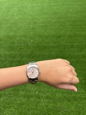 Replica Rolex Oyster Perpetual Lady 34mm Pink Dial 124200 photo review