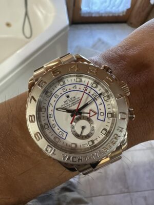 Replica Rolex Yacht-Master 44mm White Dial 116689 photo review
