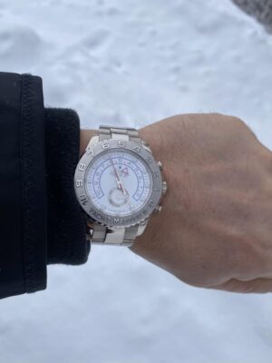 Replica Rolex Yacht-Master 44mm White Dial 116689 photo review
