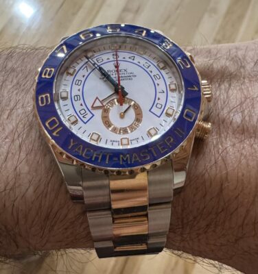 Replica Rolex Yacht-Master 44mm White Dial 116681 photo review
