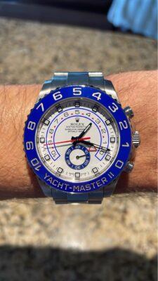 Replica Rolex Yacht-Master 44mm White Dial 116680 photo review