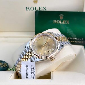 Replica Rolex Datejust Champagne Diamond Dial 126333-0012 41 mm