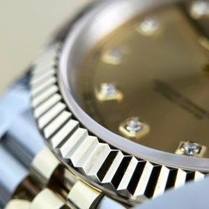 Replica Rolex Datejust Champagne Diamond Dial 126333-0012 41 mm