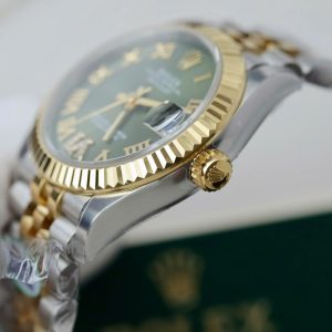 Replica Rolex Datejust Olive Green Roman Diamond Dial 126233-0025 36 mm